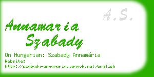 annamaria szabady business card