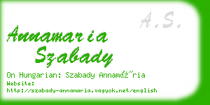 annamaria szabady business card